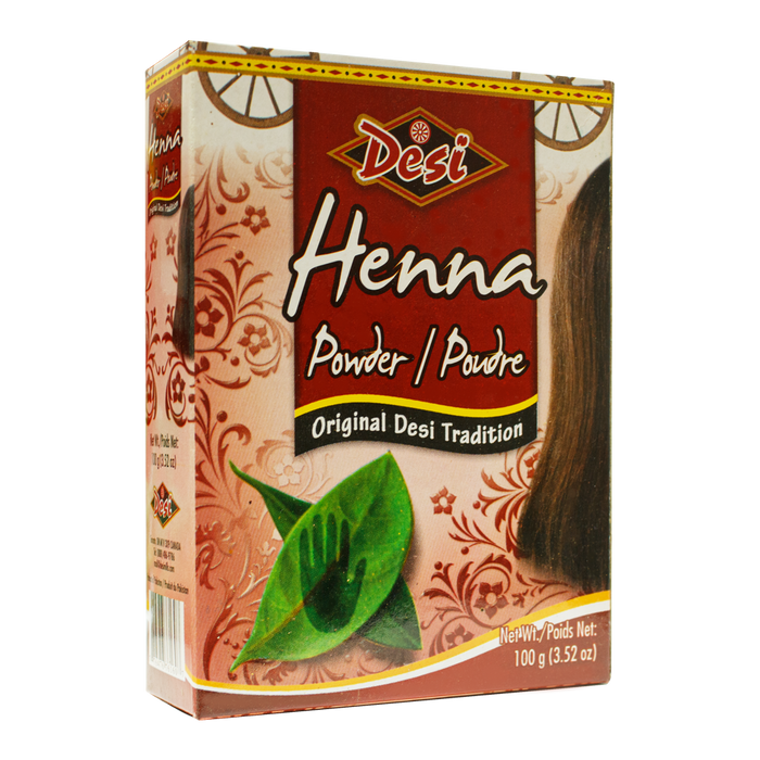 HENNA POWDER NATURAL [DESI] BOX,  100g