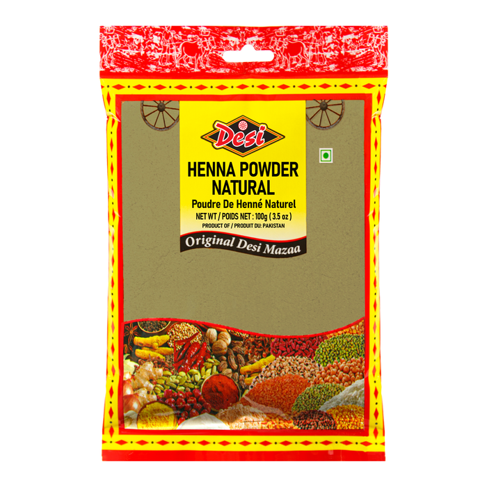 HENNA POWDER NATURAL [DESI] POUCH,  100g