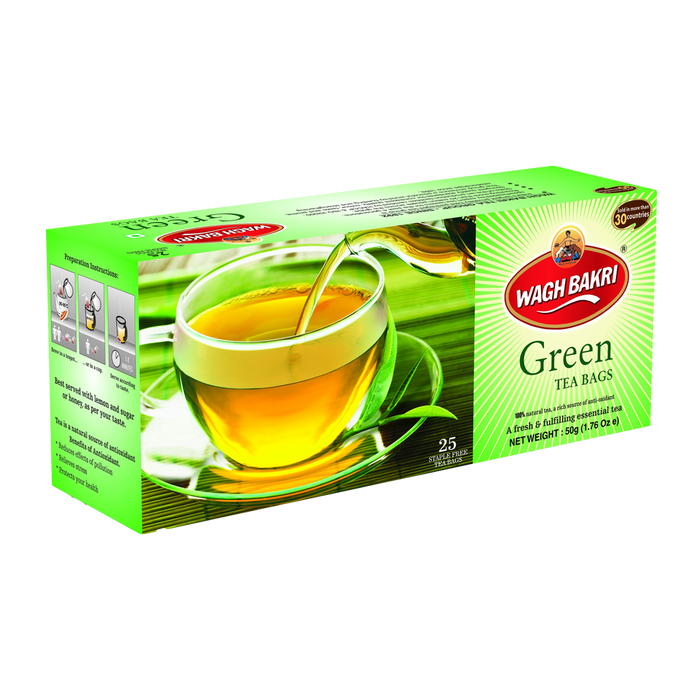 TEA WB GREEN TEA BAGS, 50g (25 T-Bags)