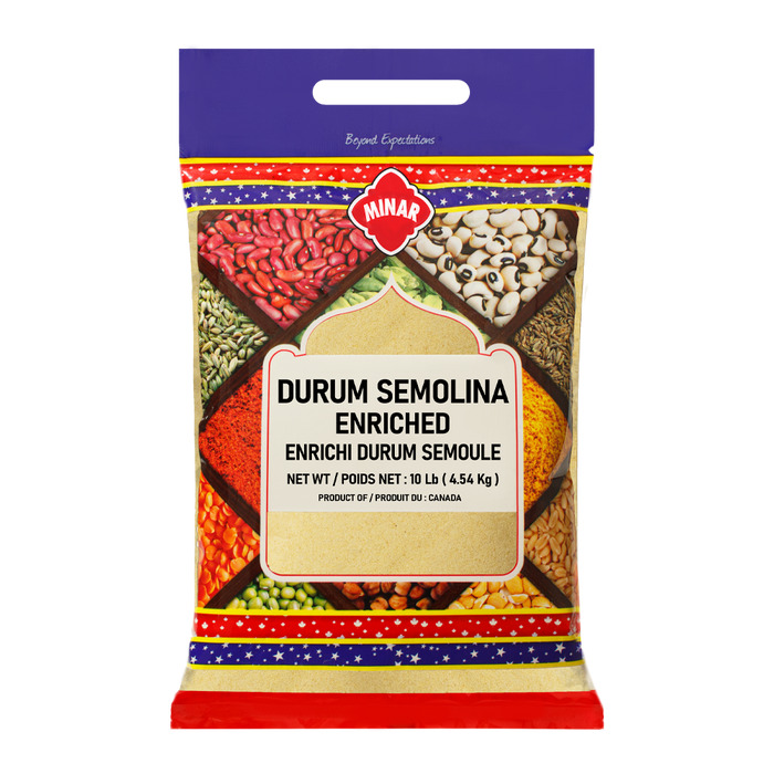 SEMOLINA DURUM SUJI ENRICHED [MINAR], 10Lb